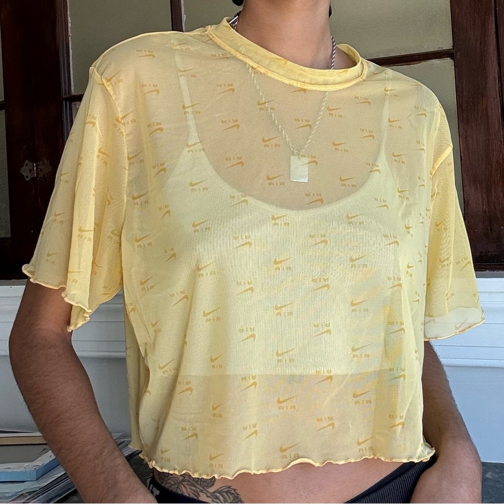 Nike Yellow Mesh Top. Women’s size small